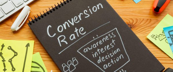 Marketing conversion rate for advertising, calculations and plan.